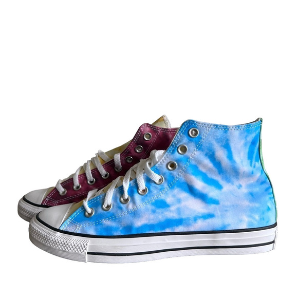 NEW Converse Unisex Chuck Taylor All Star Hi Tie Dye Shoe Size 9 or 11 #527 - Picture 3 of 9